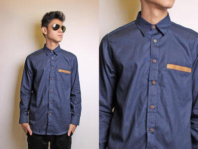 Kemeja Cotton Cowo Custom