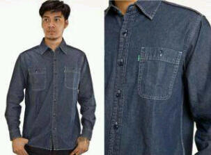 Kemeja Jeans Cowo Custom