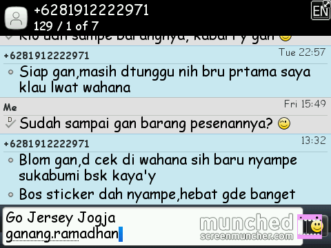 Testimoni ane selama jualan ID Kaskus: ganang.ramadhan (www.gojerseyjogja.com)