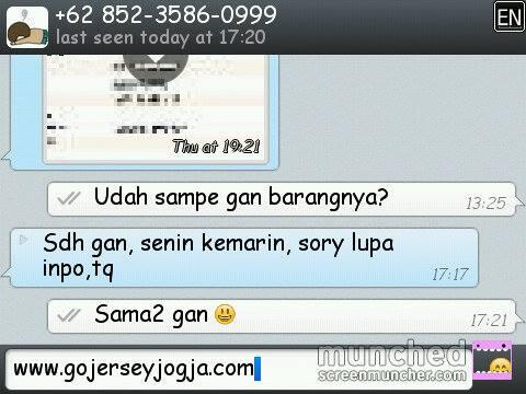 Testimoni ane selama jualan ID Kaskus: ganang.ramadhan (www.gojerseyjogja.com)