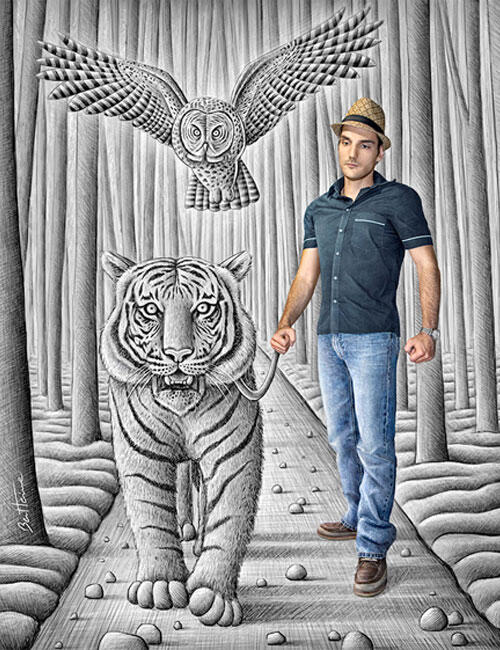 100% keren Gan!! Perpaduan Foto dan Gambar 3D by Ben Heine