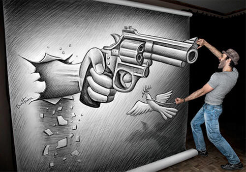 100% keren Gan!! Perpaduan Foto dan Gambar 3D by Ben Heine