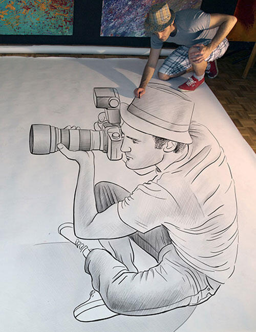 100% keren Gan!! Perpaduan Foto dan Gambar 3D by Ben Heine