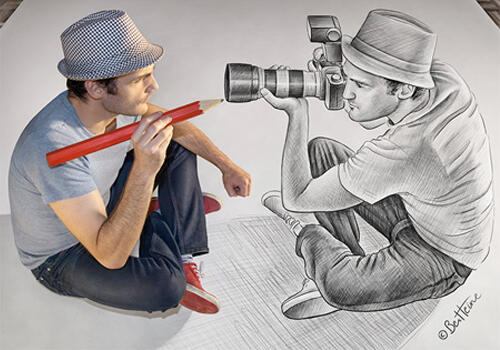 100% keren Gan!! Perpaduan Foto dan Gambar 3D by Ben Heine