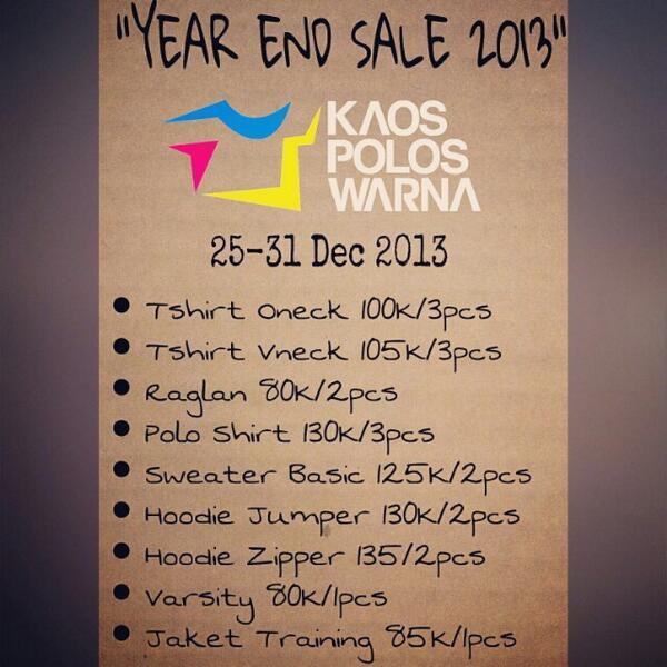 YEAR END SALE #KPW 2013. 25-31 DES. DIJAMIN MURAH!