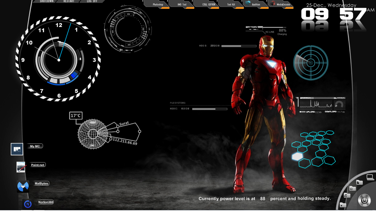 Pengen Share Desktop IronMan Ane gaan :) 