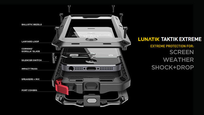 LUNATIK TAKTIK EXTREME iPhone 4/4s/5 case super keren anti banting