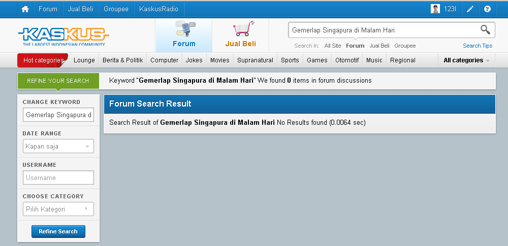 Gemerlap Singapura di Malam Hari