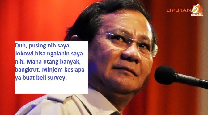 &#91; Nuduh + Ngambek &#93; Prabowo: Besok Borong 15 Survei, Biar Saya Nomor 1