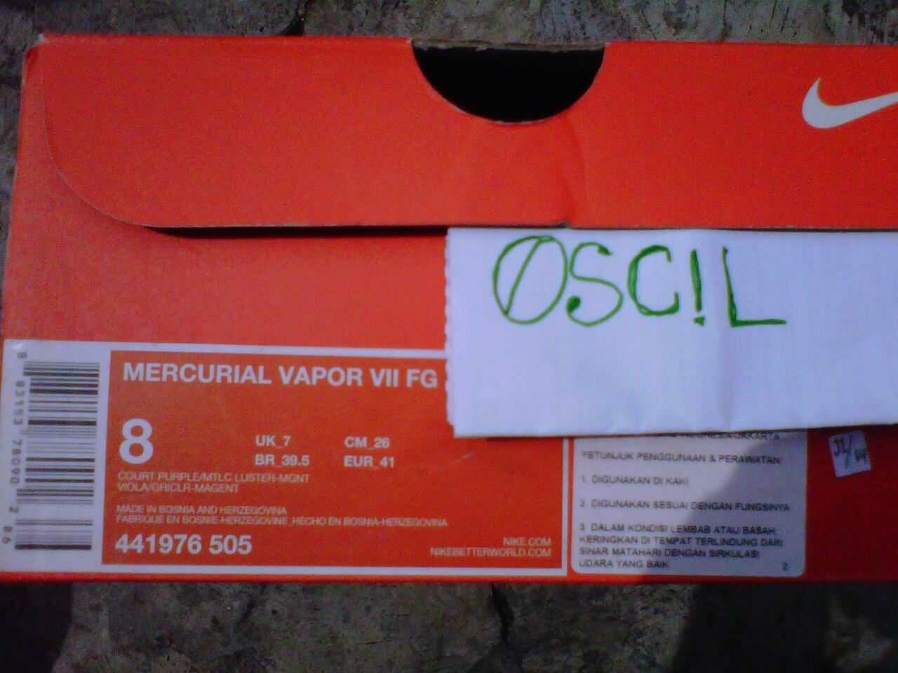 sepatu original super murah!!!!nike Mercurial vaporVll fg ungu violet