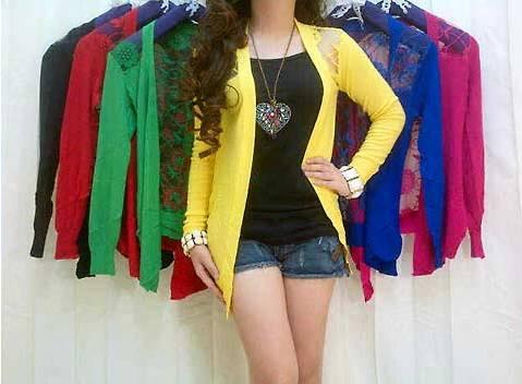Baju atasan wanita cardigan brukat