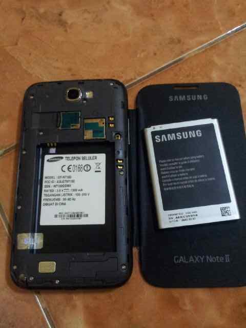 SAMSUNG GALAXY NOTE 2 N7100 HITAM BATANGAN