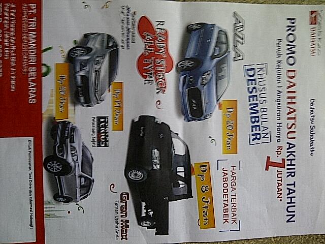 Promo Tahun Baru DAIHATSU * AYLA,XENIA,SIRION,TERIOS,LUXIO,GRAN MAX *