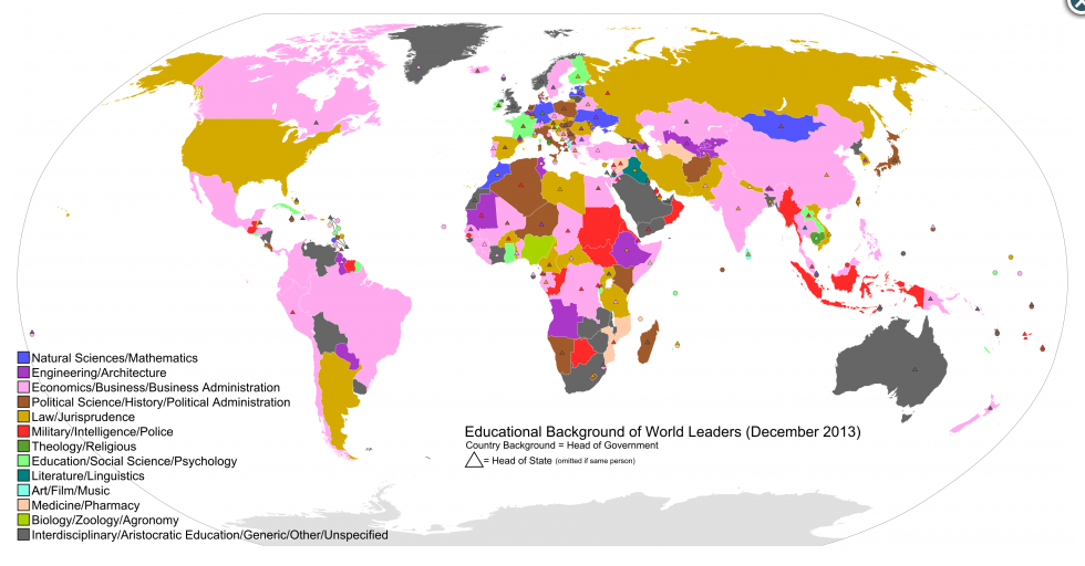 &#91;peta pendidikan pemimpin dunia&#93;Para Pemimpin Dunia Kebanyakan Belajar Apa Ya? 
