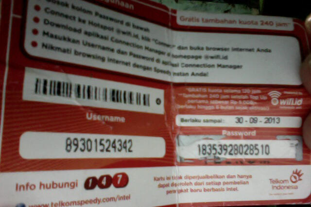 [NEWBIE BERBAGI] VOUCHER GRATIS @WIFI ID (DAPET DARI I*TEL)
