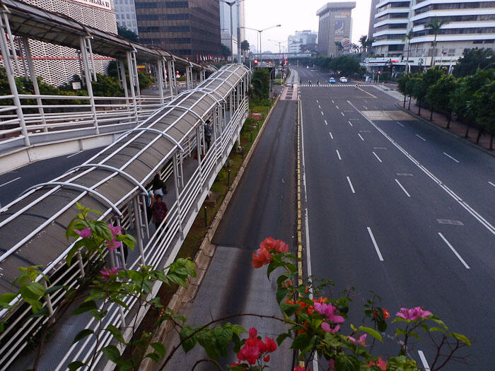 Foto Foto Suasana Jakarta: Macet Vs Sepi