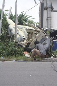 Helikopter jatuh di efarina Kabanjahe 