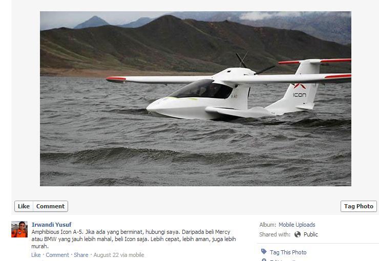 Amphibious ICON A-5 Mainan Baru Mantan PEJABAT cuma 1,3M