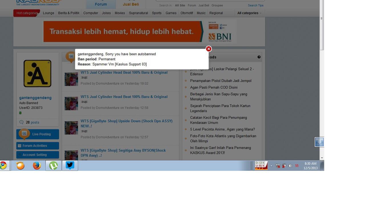 Need Help Kaskus Support 03, ID gantenggendeng ane di banned T.T