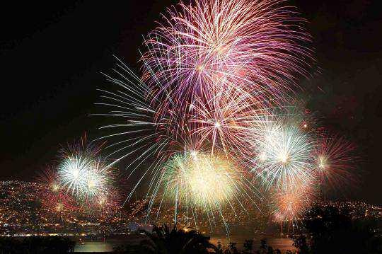 Foto Foto Perayaan Malam Tahun Baru 2014 di Berbagai Negara