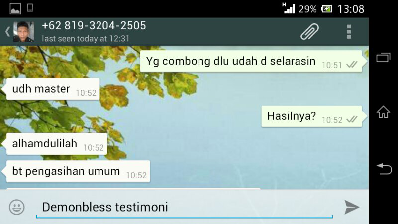 Testimonial Lelang Demonbless.... 