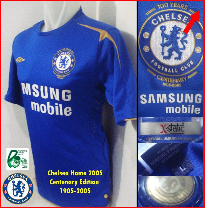Jersey CHELSEA HOME 2005 (CENTENARY EDITION 1905-2005) ORIGINAL FREE ONGKIR