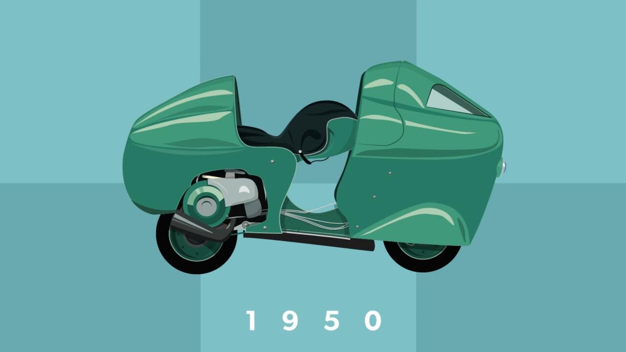 Animasi Evolusi Vespa dari 1943 Sampai 2013