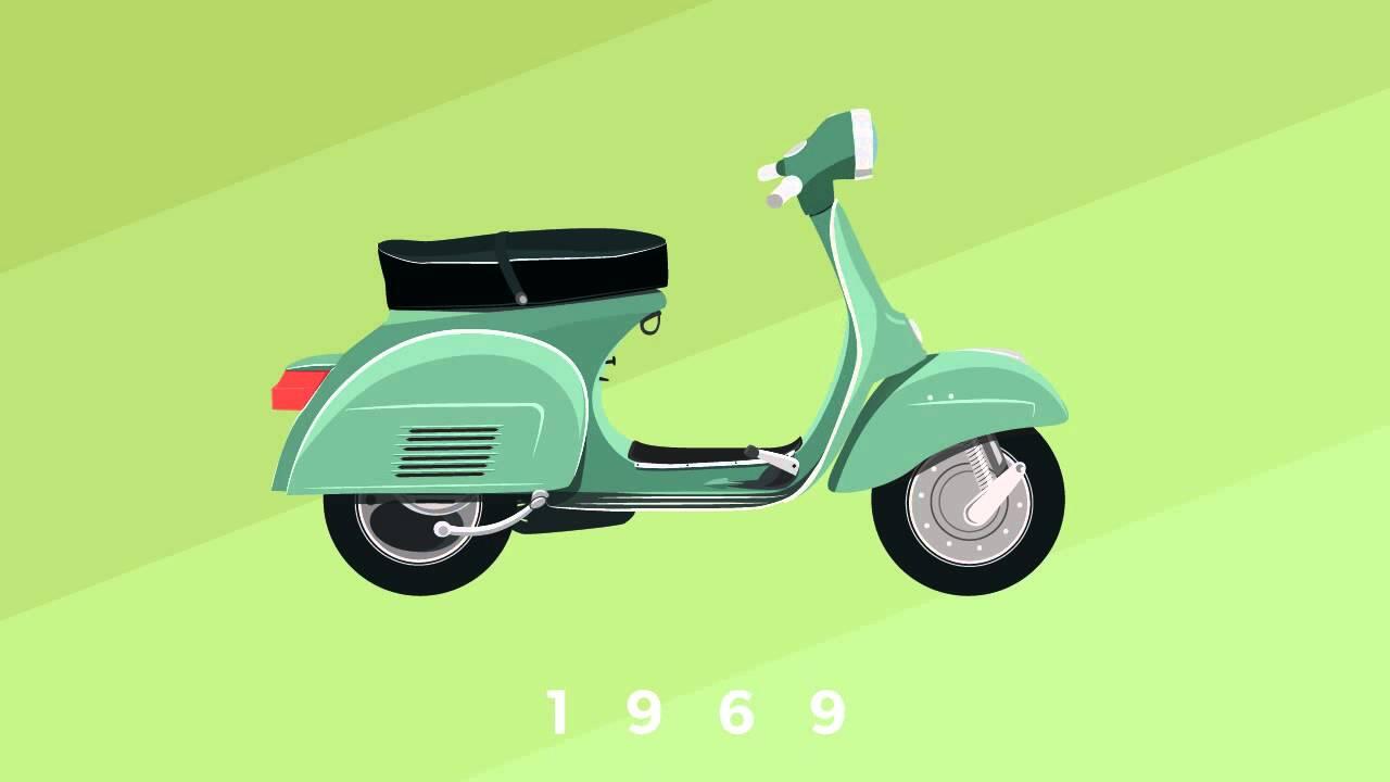 Animasi Evolusi Vespa dari 1943 Sampai 2013