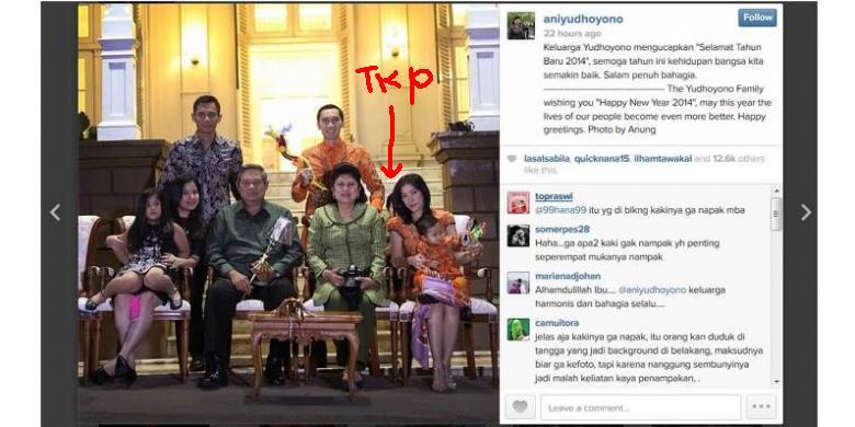 &quot;Penampakan&quot; dalam Foto Keluarga di Instagram Ani Yudhoyono Bikin Heboh