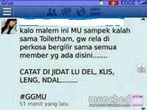 MU kalah siap Ngangkang