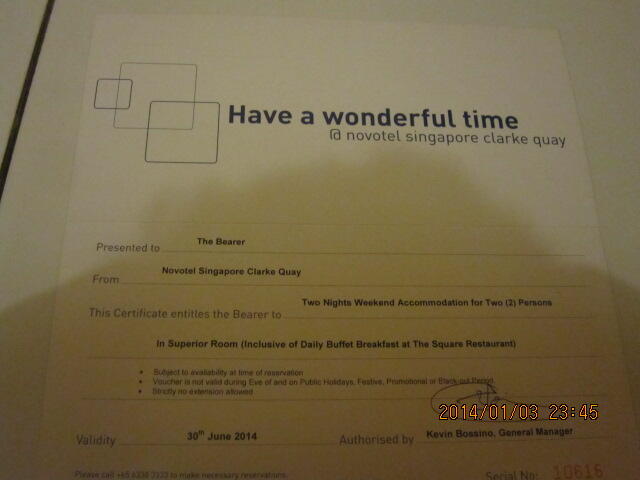 voucer singapore novotel clarke quay
