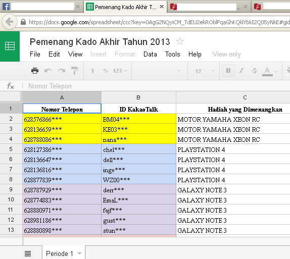 Kado akhir tahun kakaotalk (hoax?)