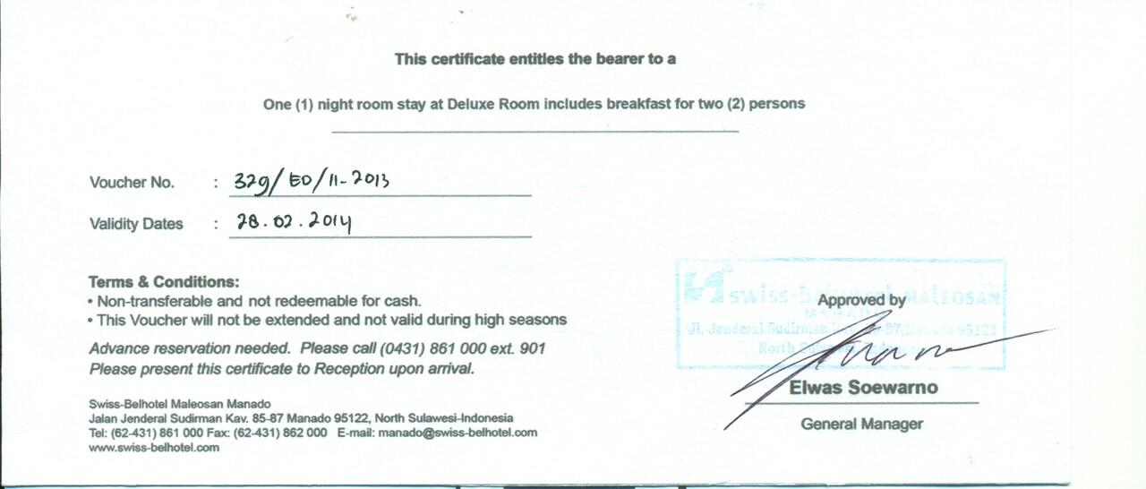 Jual Voucher Hotel di Manado