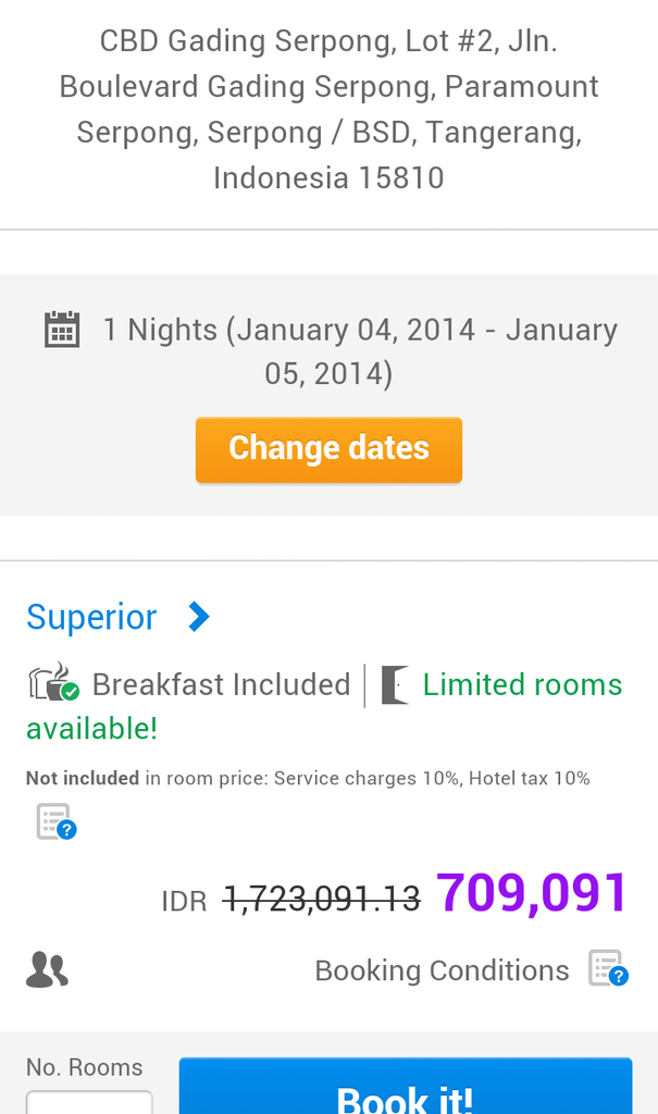 Voucher Hotel Atria Serpong