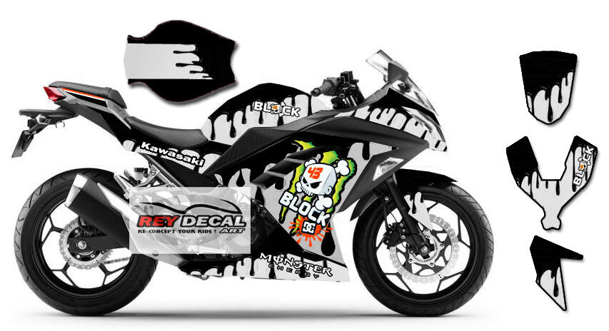 Terjual Cutting  Sticker  Decal Kit Motor  Ninja250 250FI 