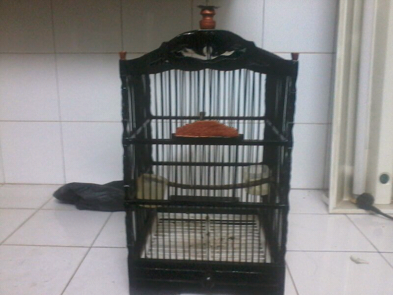 sangkar/kandang burung size S full kayu