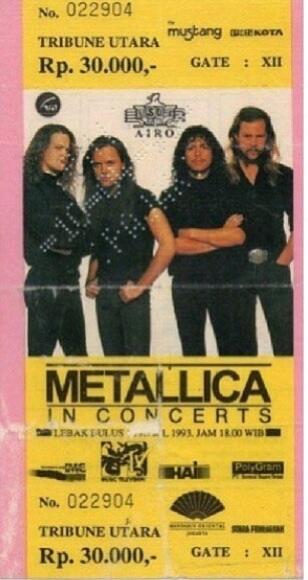 tiket nonton band METALLICA konser di jakarta.. &#91;Belom ada yang tau pasti&#93;