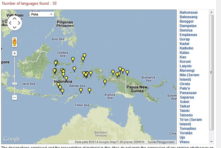 Bahasa-bahasa di Indonesia masuk ke bahasa yang terancam punah menurut data UNESCO