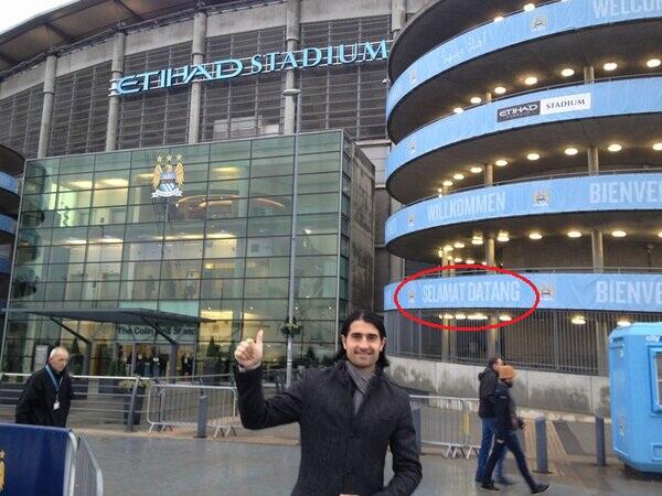 Ada Kata Selamat Datang di Etihad Stadium