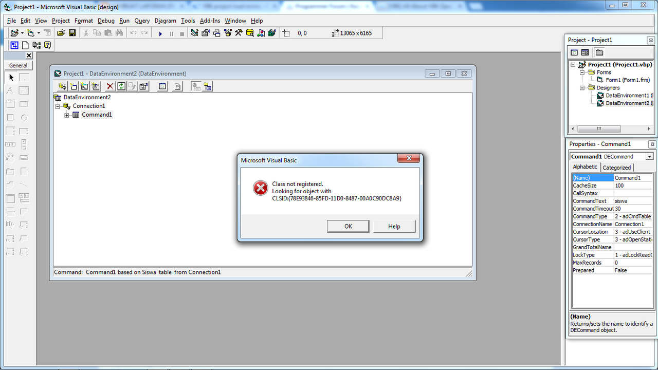 &#91;HELP!!&#93; Class not registered VB.6 T,T