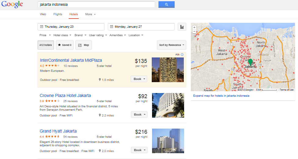 Tips: Cari Hotel di Google