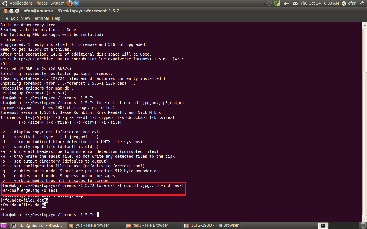 &#91;Tutorial&#93; Data Carving dan Recovery Data dengan Foremost pada Ubuntu