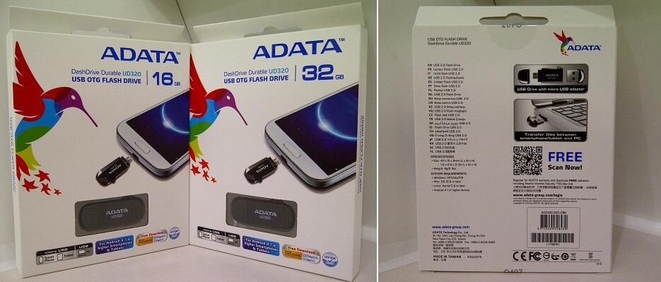 ADATA USB 2.0 OTG Flash Drive UD320 16GB / 32GB (Micro USB & USB)