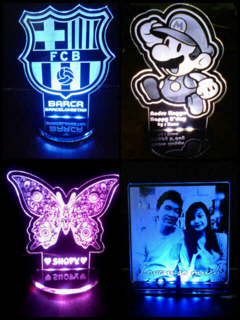 Terjual LAMPU HIAS ACRYLIC Bisa design pake foto sendiri 