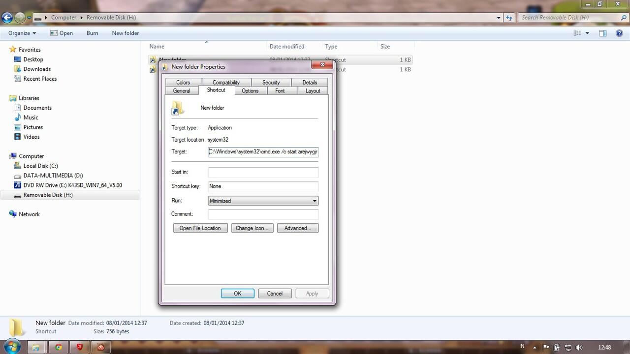 ASK &#91;Folder di Flashdisk berubah menjadi Shorcut(bukan virus)&#93;