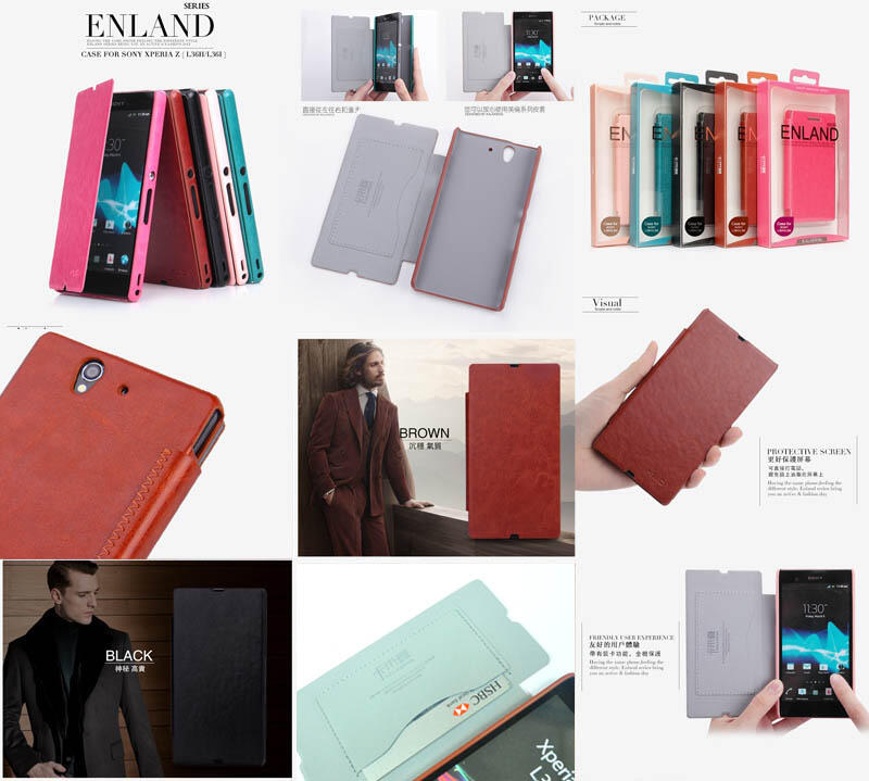 Hard Soft Leather Cover Case SONY XPERIA Z1,Z Ultra,C,ZL,ZR,Z,M,SP,T,J,L,V, Neo L