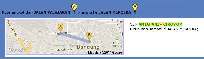 Aplikasi web pencari rute Angkot Kota Bandung