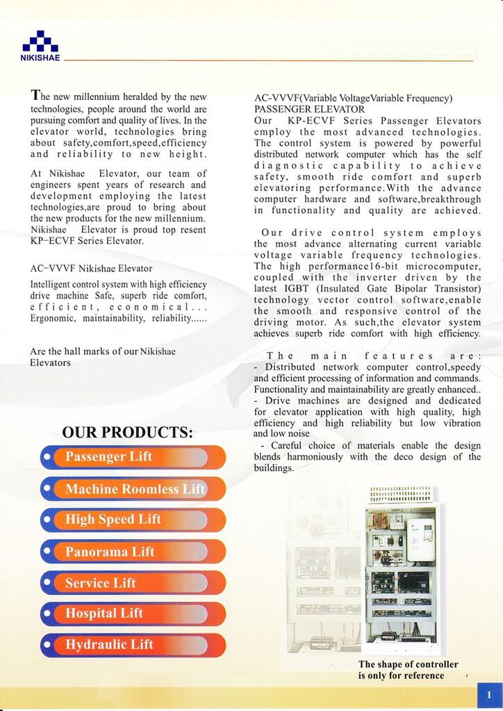 Jual Elevator, Escalator, Spare part and Unit