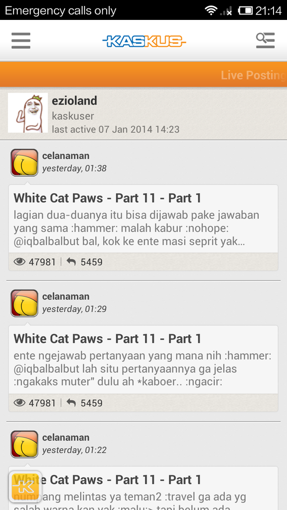 Ini ane yang aneh apa kaskus nya