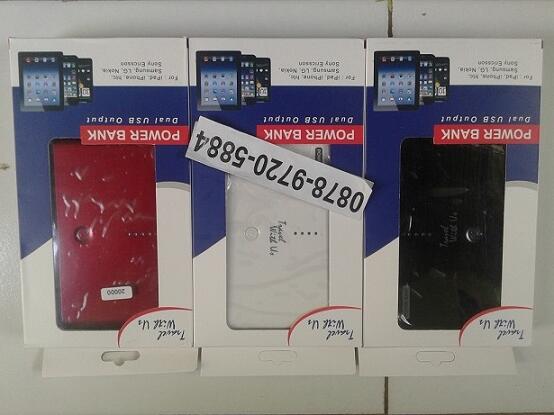 TERMURAH POWERBANK TRAVEL 28000MAH 310RB - UNIQUE - IC 12000 - CROSS - VIORA -SAMSUNG